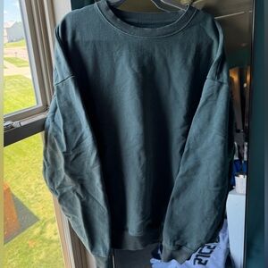 Aerie Offline Green Heavyweight Crewneck